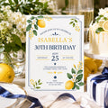Editable Coastal Birthday Invitation Canva Template, Blue Adult Beach Cute Fun DIY Sweet Chic Kids Party Invite, Printable Digital Download.