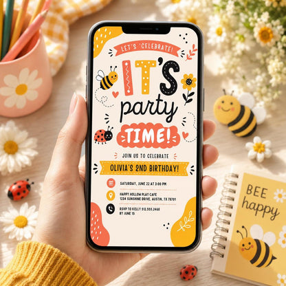 Editable Two Much Fun Birthday Invitation Canva Template, Floral Girls Kids Cute Fun DIY Chic Teen Party Invite, Printable Digital Download.