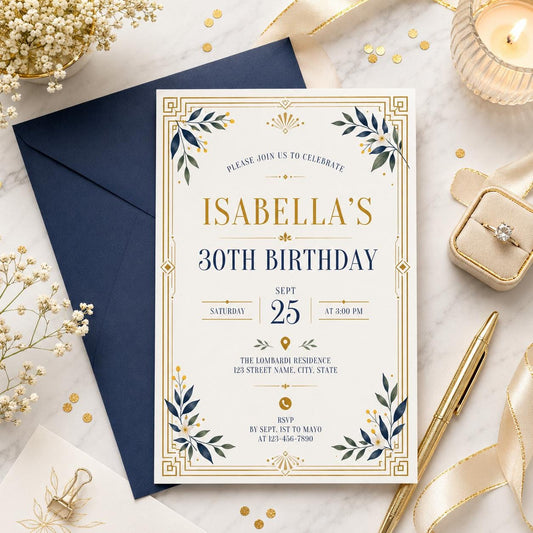 Editable 30th Dirty Martini Birthday Invitation Canva Template, Girls Adult Cute Fun DIY Chic Kids Party Invite, Printable Digital Download.