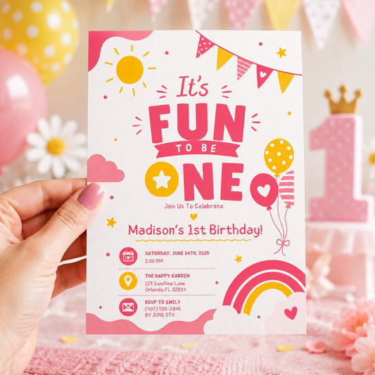Editable Retro Birthday Invitation Canva Template, Boys Kids Retro Groovy Cute Modern Fun DIY Chic Party Invite, Printable Digital Download.
