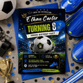 Editable Football Birthday Invitation Canva Template, Boys Kids Sport Cute Fun DIY Sweet Chic Teen Party Invite, Printable Digital Download.