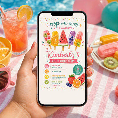 Editable Pool Birthday Invitation Canva Template, Cream Pool Cute Modern Fun Themed DIY Sweet Chic Party Invite, Printable Digital Download.