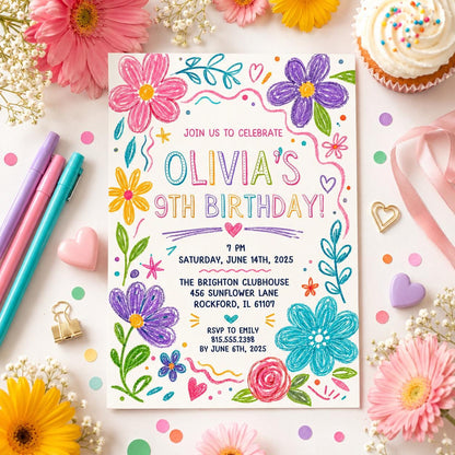 Editable Pool Birthday Invitation Canva Template, Kids Pool Cute Modern Fun Themed Custom DIY Chic Party Invite, Printable Digital Download.