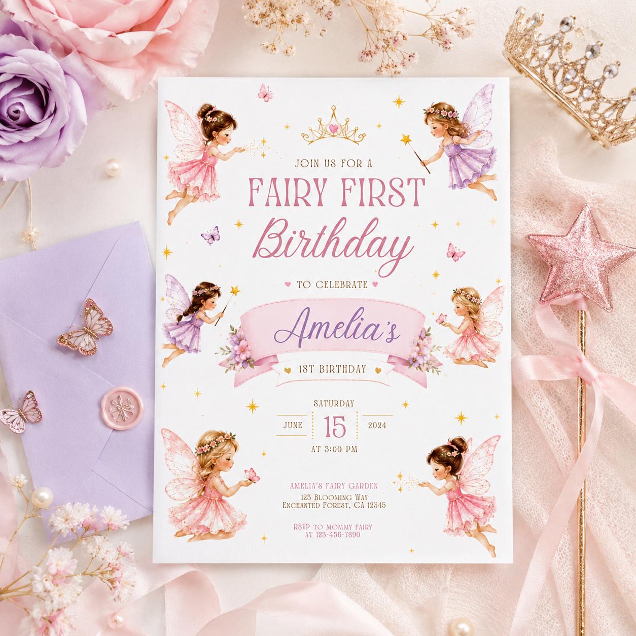 Editable Tea Birthday Invitation Canva Template, Girls Kids Tea Cute Fun DIY Sweet Chic Teen Tween Party Invite, Printable Digital Download.