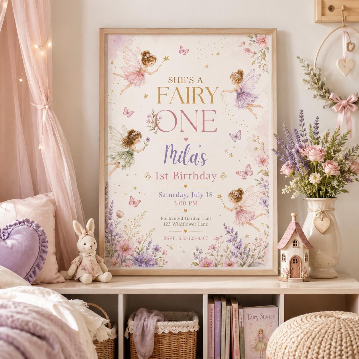 Editable Tea Birthday Invitation Canva Template, Girls Kids Tea Cute Fun DIY Sweet Chic Teen Tween Party Invite, Printable Digital Download.