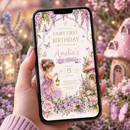 Editable Tea Birthday Invitation Canva Template, Girls Kids Tea Cute Fun DIY Sweet Chic Teen Tween Party Invite, Printable Digital Download.
