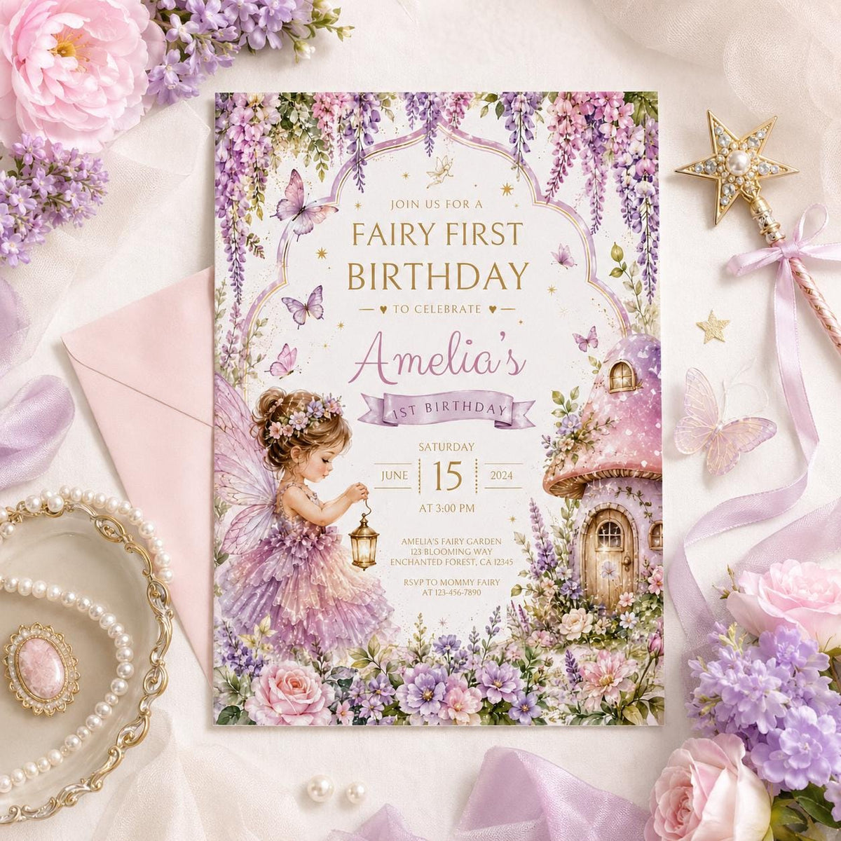 Editable Tea Birthday Invitation Canva Template, Girls Kids Tea Cute Fun DIY Sweet Chic Teen Tween Party Invite, Printable Digital Download.